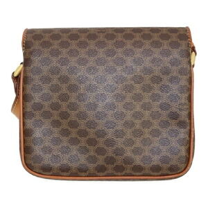 Celine Retro Leather Brown Bag Macadam Shoulder Crossbody